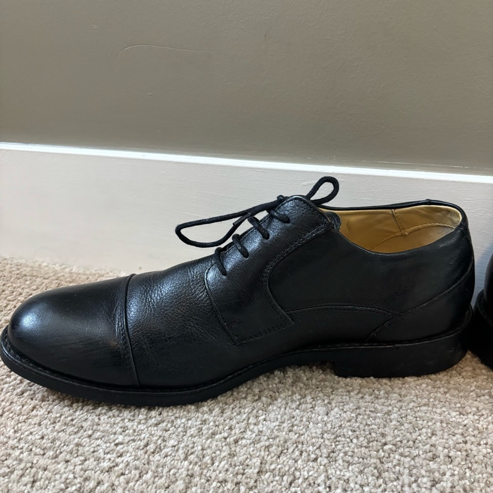 Belvedere Duke Black Cap Toe Oxford Shoes Men’s 11.5 D​ - Picture 6 of 11